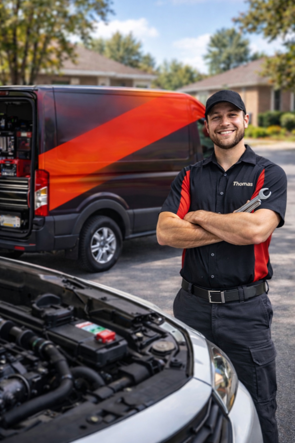 Mobile mechanic at work